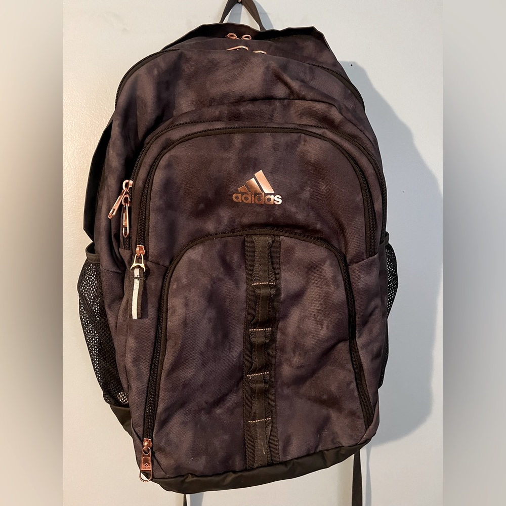 dark gray/rose gold adidas bookbag